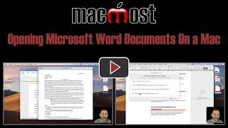 Opening Microsoft Word Documents On a Mac MacMost 1846 [upl. by Randall]