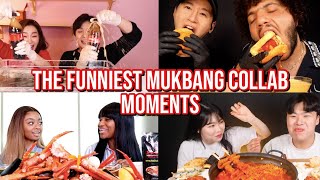 the FUNNIEST mukbang collab moments [upl. by Merle]