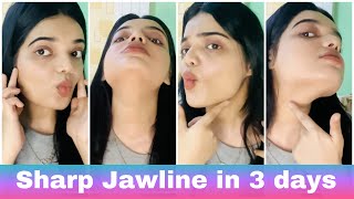 Slim Face amp Sharp Jawline in 3 days at Home [upl. by Nnyltak]