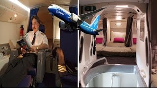 Secret Bedrooms On Planes Where Pilots And Crew Sleep On LongHaul Flights [upl. by Aima]