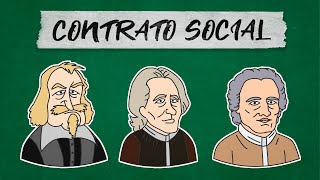 Contrato Social  Hobbes Locke e Rousseau  FILOSOFIA [upl. by Harehs]