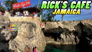 RICKS CAFE and CLIFF DIVING  Negril Jamaica 4k [upl. by Ylicis]