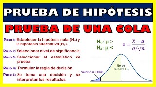 PRUEBA DE HIPÓTESIS PARA LA MEDIA VALORp [upl. by Alric735]