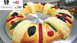 Cómo hacer ROSCA DE REYES  VickyRecetaFacil [upl. by Aihsital615]