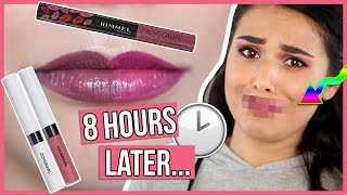 Testing Long Lasting Drugstore Liquid Lipsticks Rimmel vs Covergirl [upl. by Utimer]