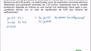 Contraste de hipótesis para la media 6 [upl. by Doyle]