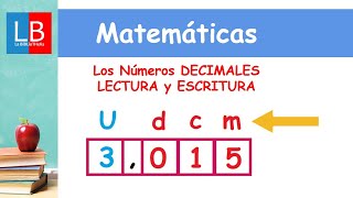 Los Números DECIMALES LECTURA y ESCRITURA ✔👩‍🏫 PRIMARIA [upl. by Cigam]