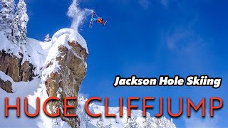 Jackson Hole Massive Air Backcountry Skiing Straight lines amp Couloirs  Oleeps [upl. by Laucsap]