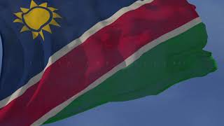 Waving flag and national anthem Namibia [upl. by Mendy]