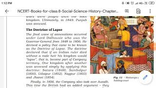 Doctrine of Lapse Class8 History NCERT Ch2 From Trade to TerritoryExplanation [upl. by Hgeilhsa]