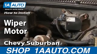 How To Replace Wiper Motor 8899 Chevy Suburban [upl. by Atinob376]