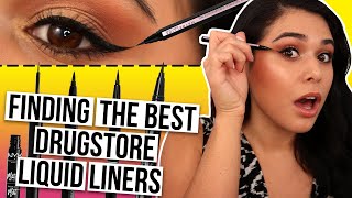 Testing amp Ranking The BEST Drugstore Liquid Eyeliners [upl. by Lyontine]