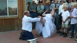 Bad To The Bone Garter Dance Kenny amp Ambers Wedding 6302012 Cottonwood Guest Ranch [upl. by Leis648]