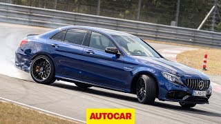 2019 MercedesAMG C63 S driven  503bhp 40litre V8 on track  Autocar [upl. by Clyte]