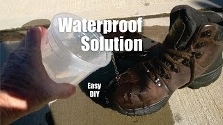 DIY easy to make waterproof solution for leather canvas and almost any material [upl. by Nadaha231]