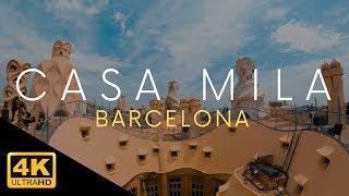 Casa Mila Barcelona Tour La Pedrera Antoni Gaudi 4k [upl. by Kauffmann]