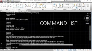 HOW TO GET THE COMMAND LIST FOR ANY AUTOCAD DRAWING [upl. by Nileuqaj]