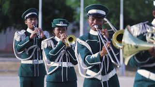 NCS Brass Band Performing Namibian National Anthem and AU Anthem [upl. by Caddaric]