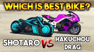 GTA 5 ONLINE  SHOTARO VS HAKUCHOU DRAG WHICH IS BEST BIKE [upl. by Kippy]