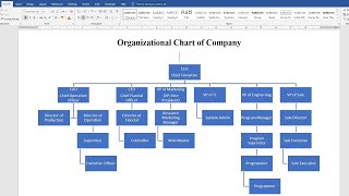 How to make organizational chart in Microsoft Word [upl. by Getter659]