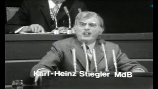 Loriot 1972  Rede des Bundestagsabgeordneten KarlHeinz Stiegler [upl. by Swane]