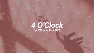 4 OClock  RM amp V BTS  방탄소년단 English Lyrics [upl. by Adnilahs]