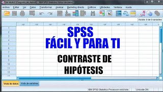 CONTRASTE DE HIPOTESIS CON EL SPSS [upl. by Bram]