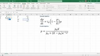 Função Logística com Excel [upl. by Aehtorod809]