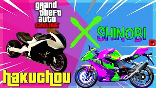 QUAL A MOTO MAIS RÁPIDA DO GTA 5 SHINOBI X HAKUCHOU [upl. by Gherardi488]