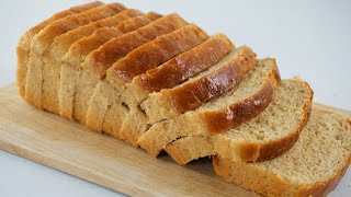 No Knead Whole Wheat Bread Quick And Easy [upl. by Amelus]