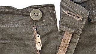 How to fix broken zipper in trousers [upl. by Bartholomeus200]