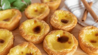 How to Make Portuguese Custard Egg Tart Pasteis de Nata Easy Recipe [upl. by Nagoh]