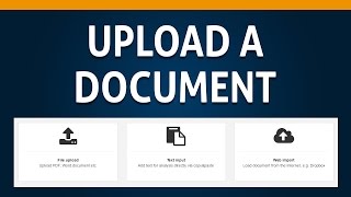 02 How to Upload a Document [upl. by Ahgem]