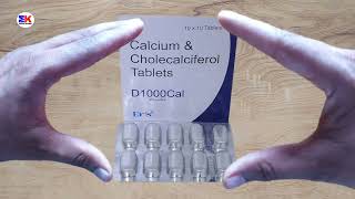 D1000 Cal Tablet  Calcium and Cholecalciferol Tablet  D1000Cal Tablet Uses Benefits Dosage Review [upl. by Clarence]