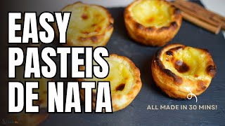 Easy recipe  how to make Pasteis de Nata Portuguese egg tarts [upl. by Aimar]