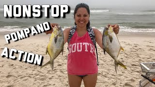 Epic Day Pompano Fishing in Gulf Shores Alabama [upl. by Leunas]