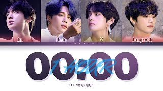 1 HOUR BTS 0000 Zero O’Clock Lyrics 방탄소년단 0000 Zero O’Clock 가사 Color Coded Lyrics [upl. by Ashby97]