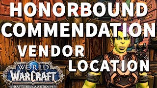 Honorbound Service Medal Vendor Location WoW [upl. by Caralie]