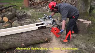 008 Kettensägewerk Chainsaw Mill Dolmar PS7910 mit Goodtool MS 261 [upl. by Weissmann]