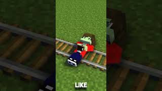 Un train va écraser ma fille et mon fils  😰 minecraft [upl. by Haididej]