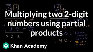 Multiplying two 2digit numbers using partial products [upl. by Bonnibelle37]