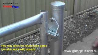 Gate Latch 2 way for round pipe and square [upl. by Laekcim]