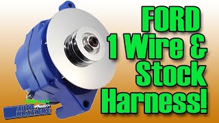 How To 1 Wire Alternator Using Original Ford Wiring [upl. by Ibib813]