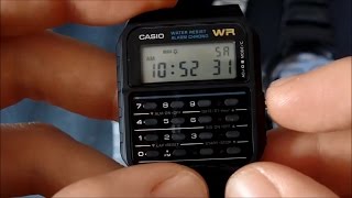 How to set time and date on a Casio CA53 calculator watch [upl. by Avert]