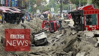 Massive Taiwan gas explosion kills 24  BBC News [upl. by Bate]