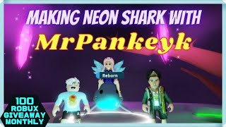 With MrPankeyk in Adopt Me MAKING NEON SHARK 🦈🌟 [upl. by Shiller]