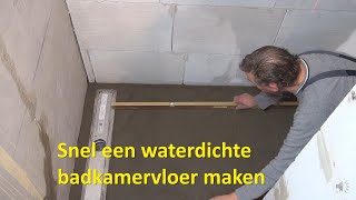 Snel een waterdichte badkamervloer maken [upl. by Caressa]