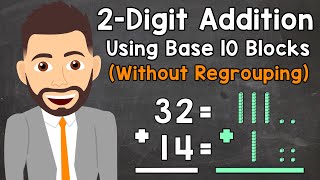 Adding 2Digit Numbers Using Base 10 Blocks Without Regrouping  Elementary Math with Mr J [upl. by Pace]