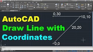 AutoCAD Draw Line with Coordinates [upl. by Azerila]