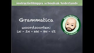 Grammatica woordsoorten  LW ZN WW VZ BN [upl. by Leahicm56]